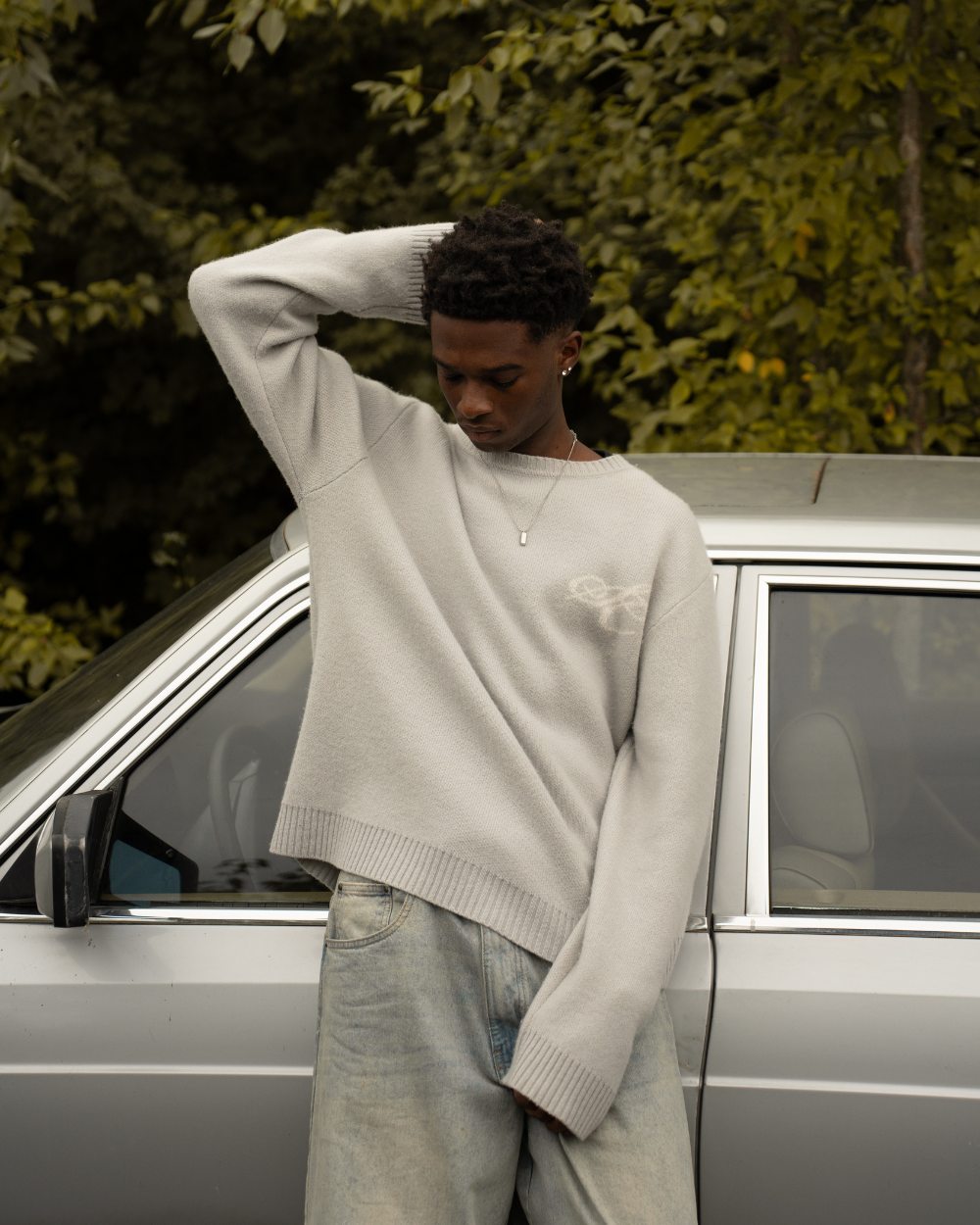 100% Wool Knit Gray